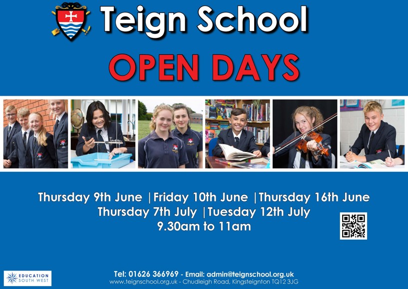 Tei open days a4 poster may to july 2022