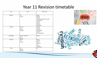 Year 11 Revision Time Table