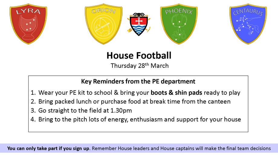 House football advert