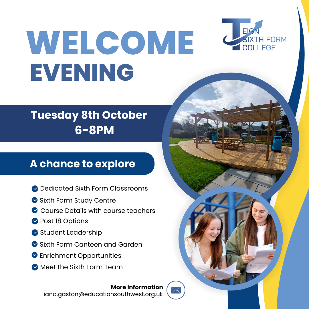 Teign sixth form college welcome evening 2024